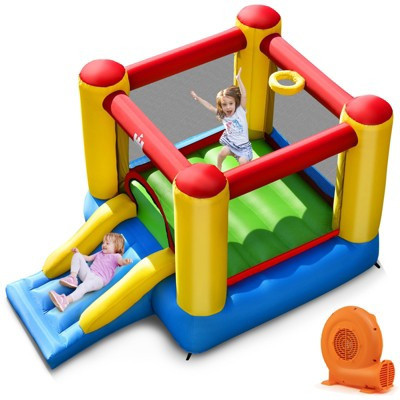 Infans Inflatable Bouncer Kids Slide Bounce House for Indoor Outdoor with 550W Blower | Target