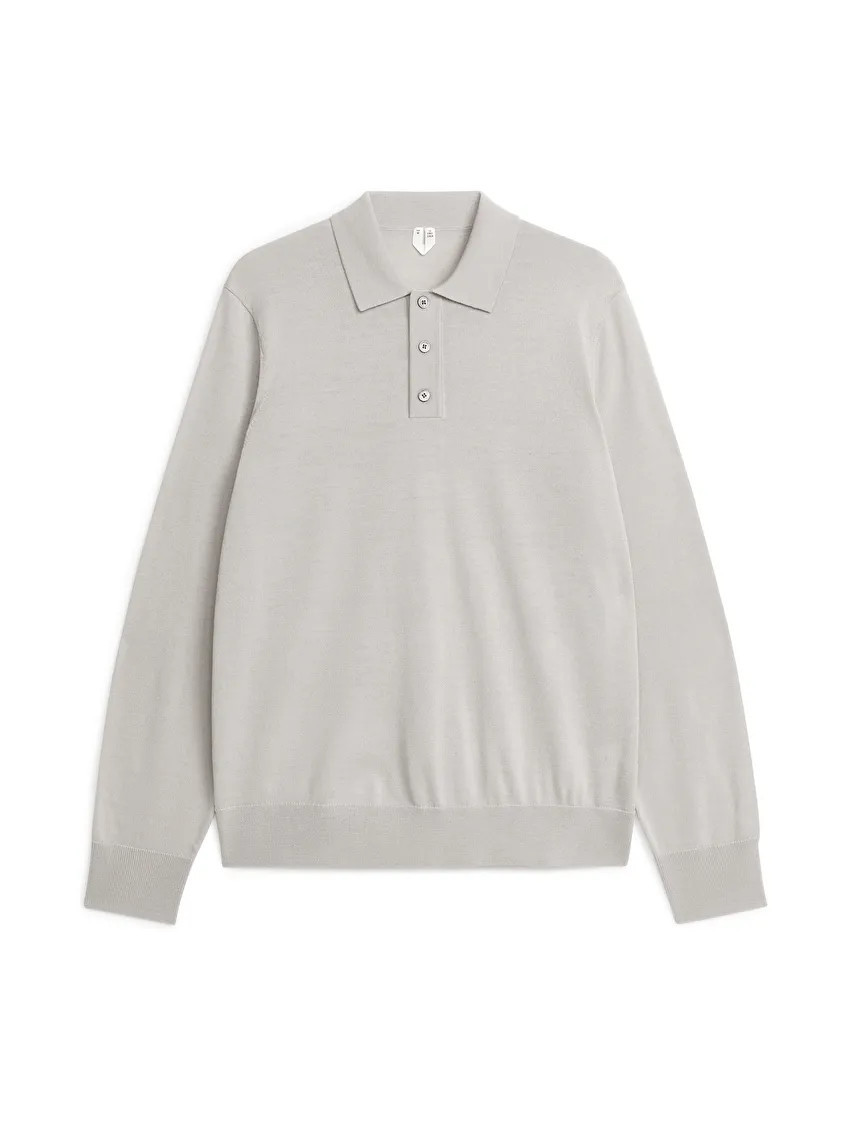 Merino Polo Jumper | ARKET (EU)