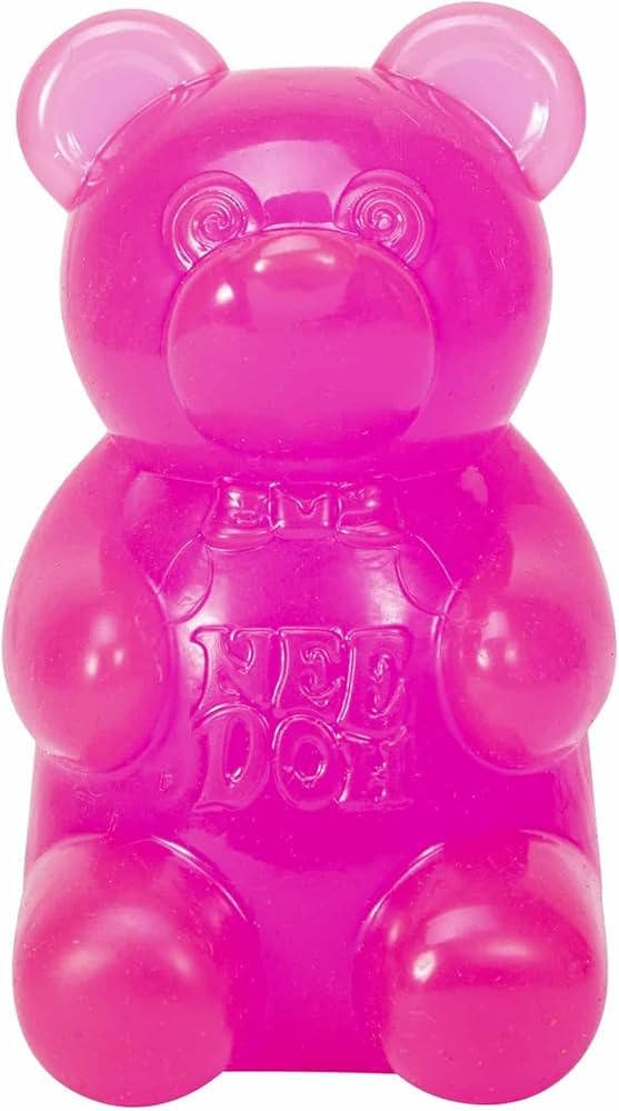 Schylling NeeDoh Gummy Bear - Sensory Fidget Toy with Jelly-Like Filling - 3.5" Tall - Pink (Pack... | Amazon (US)