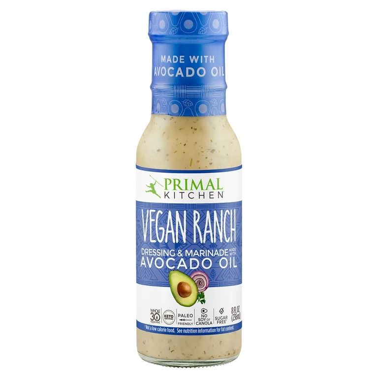 Primal Kitchen Vegan Ranch Dressing & Marinade, 8 fl oz | Walmart (US)