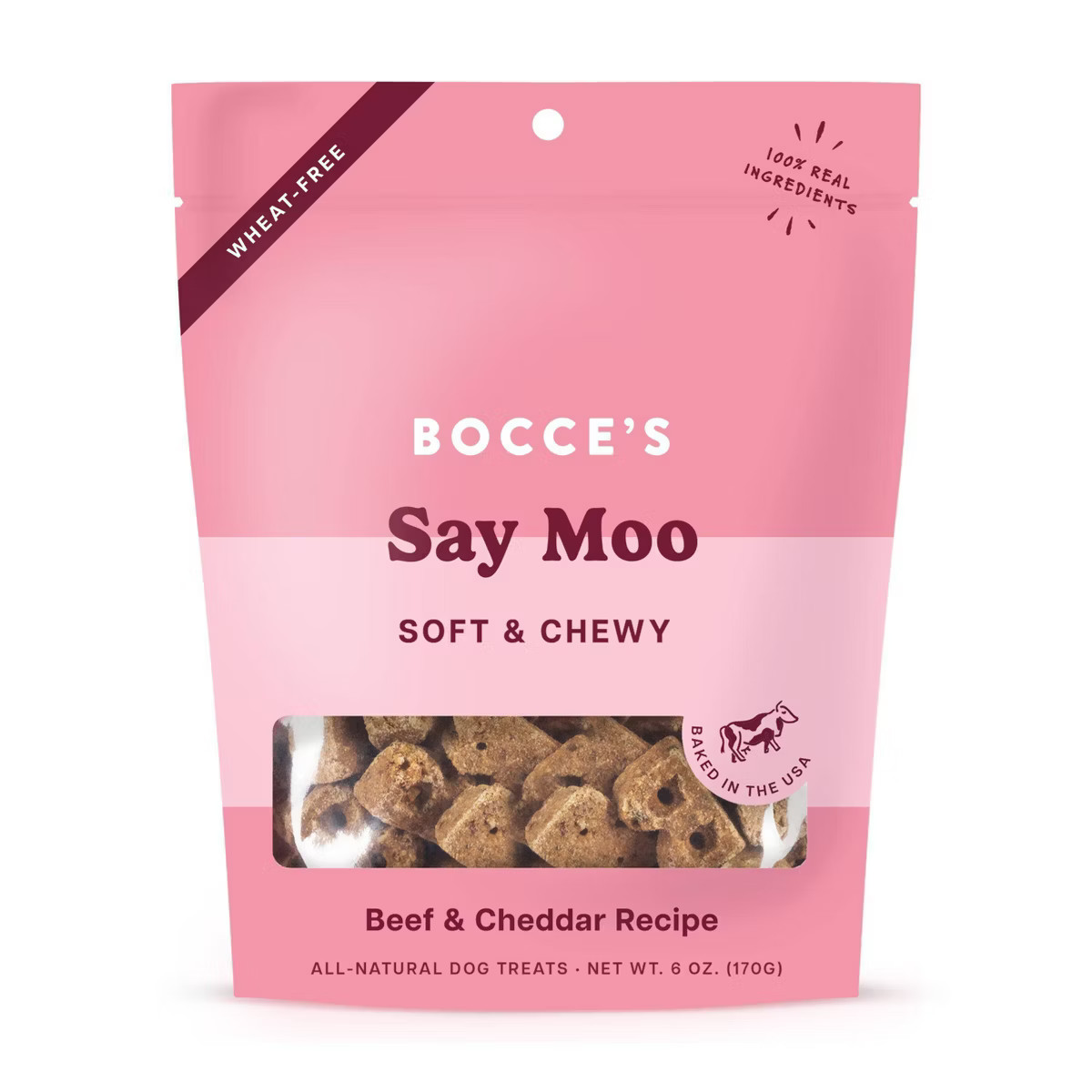 Bocce's Bakery Moo Biscuits Soft & Chewy Beef Flavor Dog Treats - 6oz | Target