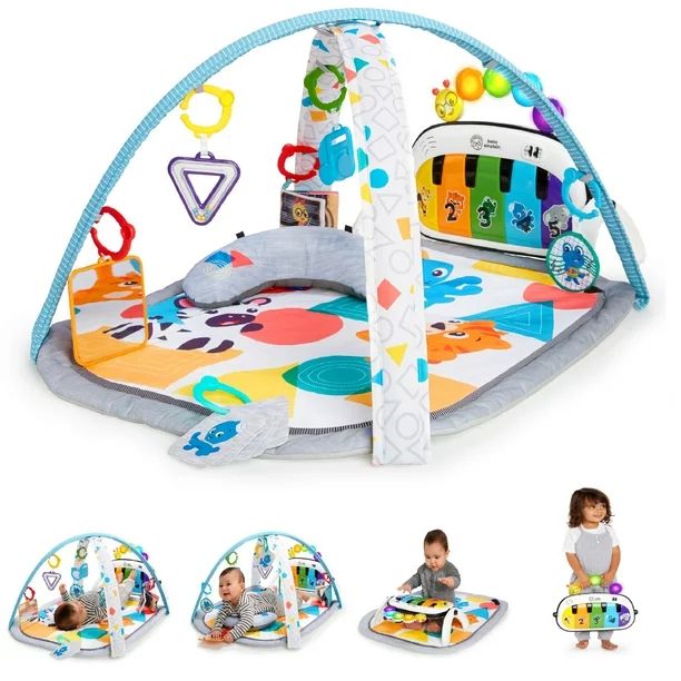 Baby Einstein 4-in-1 Kickin' Tunes Music and Language Play Gym and Piano Tummy Time Activity Mat ... | Walmart (US)