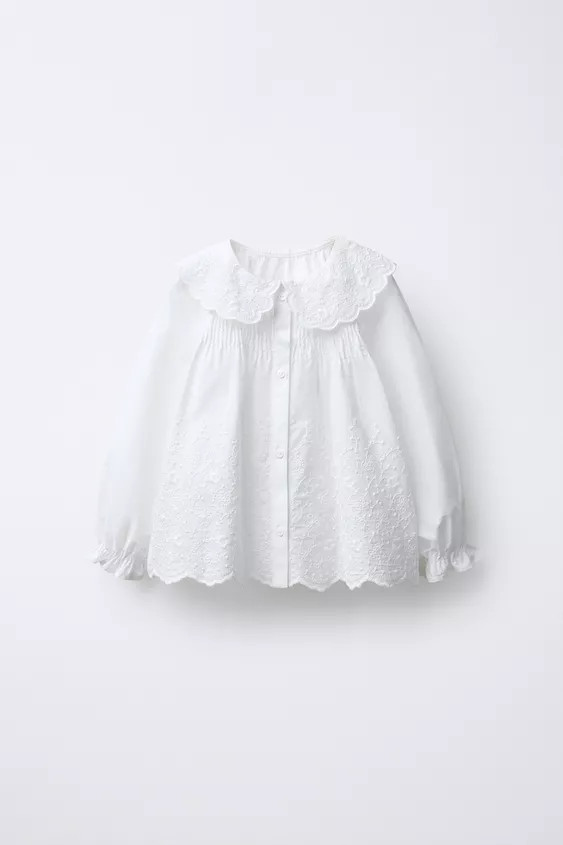 ROMANTIC EMBROIDERED SHIRT | Zara US