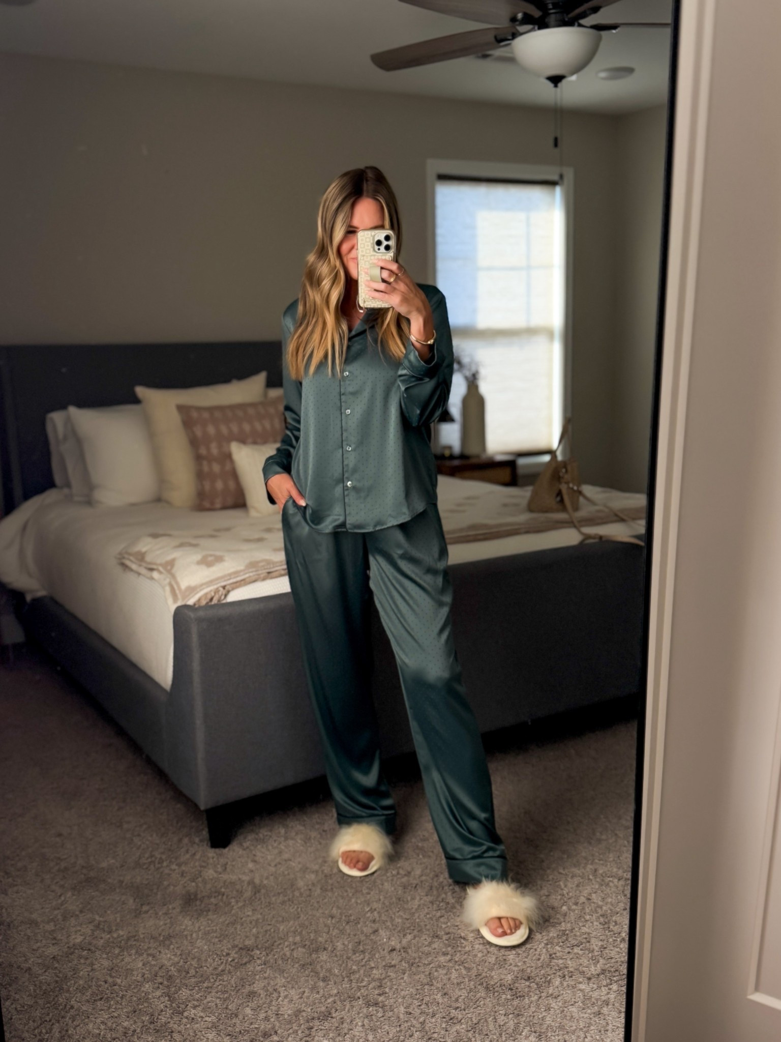 Walmart pajamas for the win! I love this color because it works for Christmas without being too Christmas y. And the polka dots are so cute! I sized up to a medium in this style. 

#LTKGiftGuide #LTKHoliday #LTKSeasonal