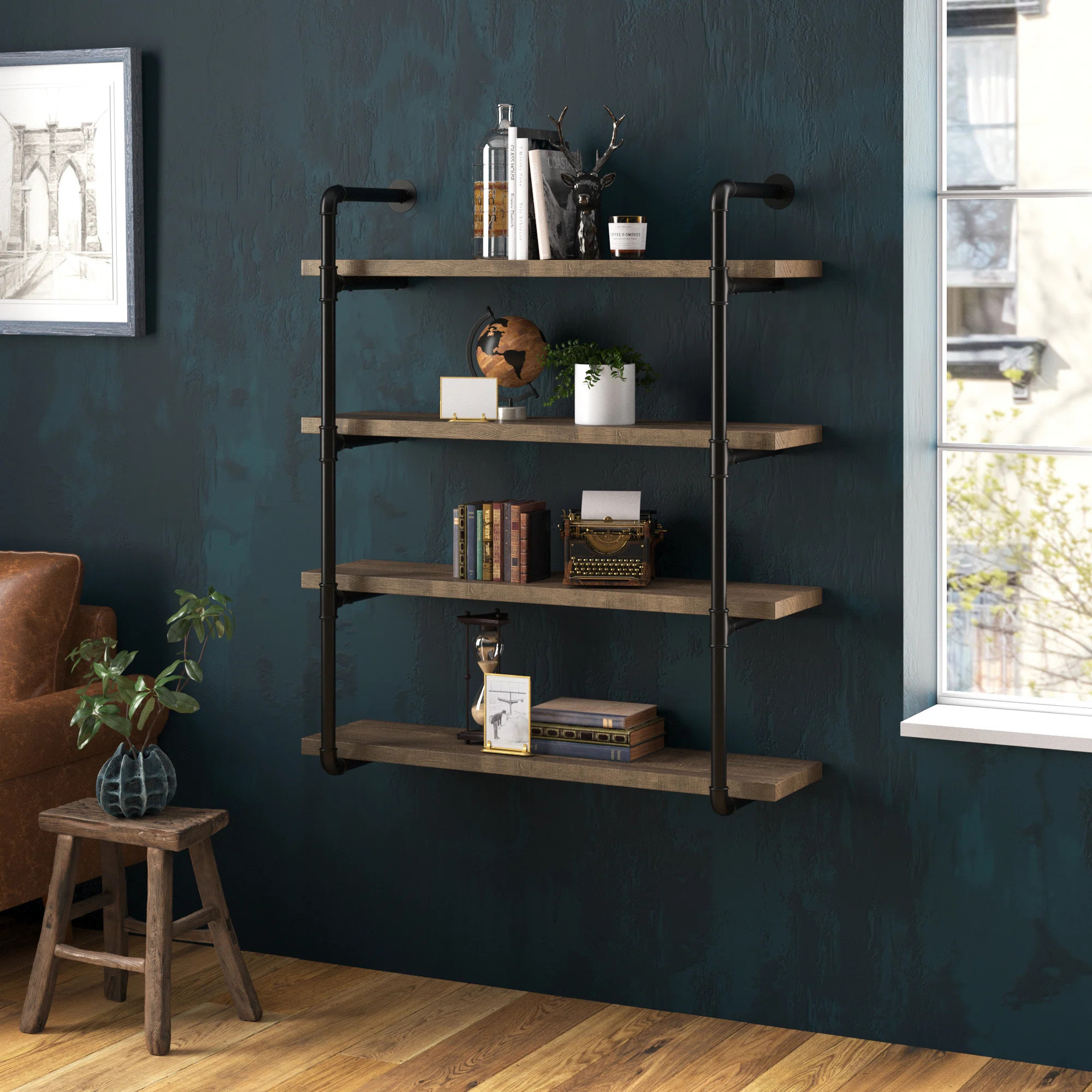 Steelside™ Olivia 4 Piece Bracket Shelf & Reviews | Wayfair | Wayfair North America