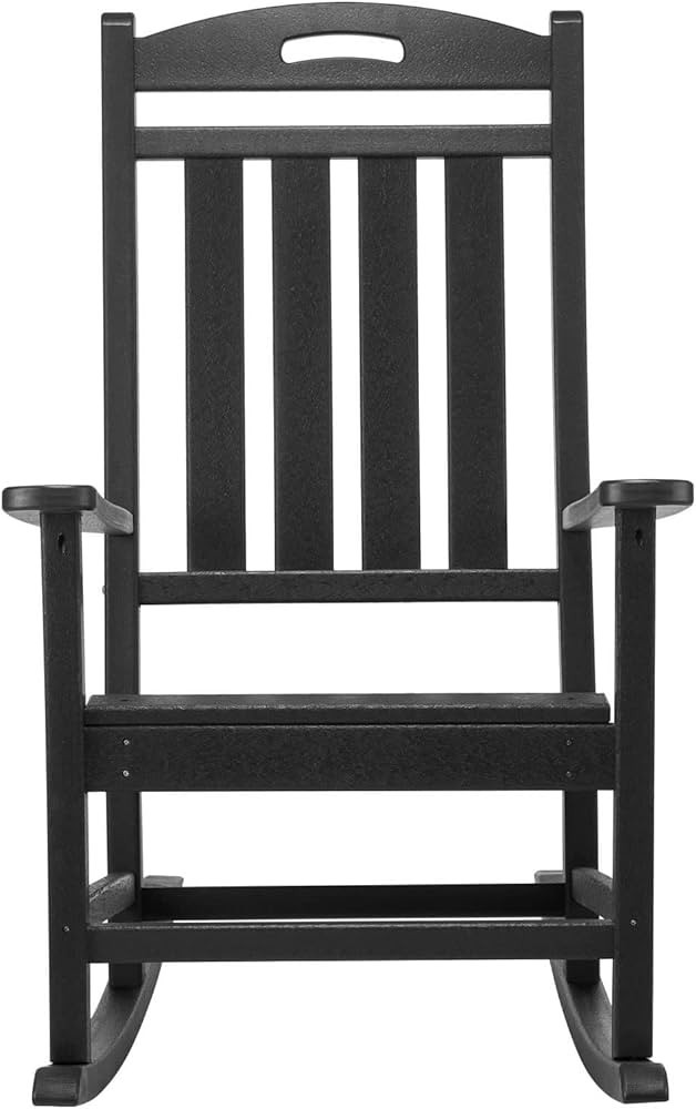 Adiromoti Outdoor Rocking Chair, All-Weather Resistant Poly Lumber Rocker Chair Outdoor, High Bac... | Amazon (US)