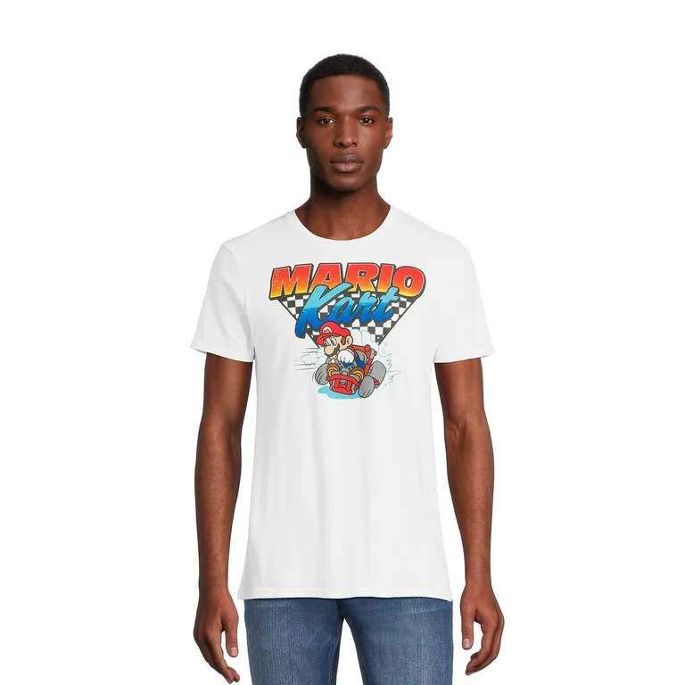 Nintendo Mario Kart Men's Big & Tall Team Driver Graphic Tee, Sizes S-3XL - Walmart.com | Walmart (US)
