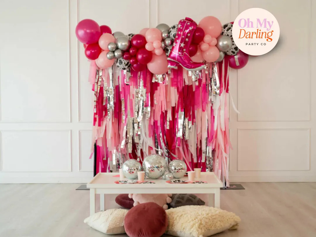 Disco Cowgirl – Pink and Silver Bachelorette Party Decor for Western Theme, Event Celebrations ... | Etsy (US)