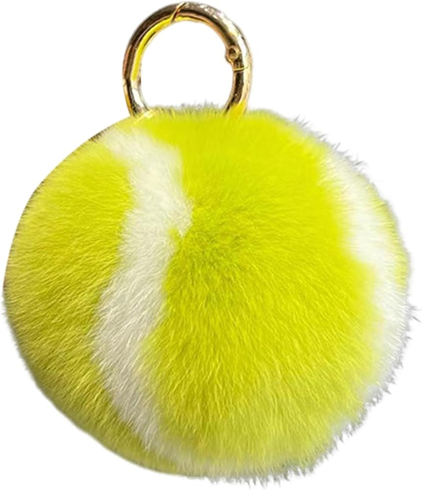 Fluffy Tennis Ball Keychain Pom Pom Key Chain Backpack Handbag Charm Accessory for Women Men Birt... | Amazon (US)