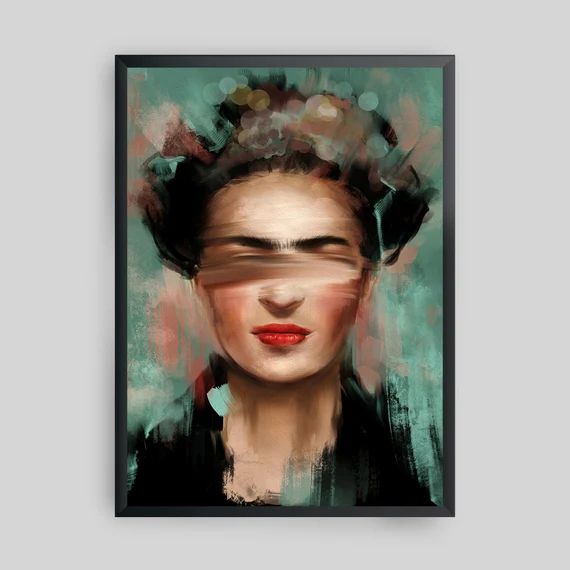 Kahlo Framed Modern Art Print 16x20 Minimal Art Print - Etsy | Etsy (US)