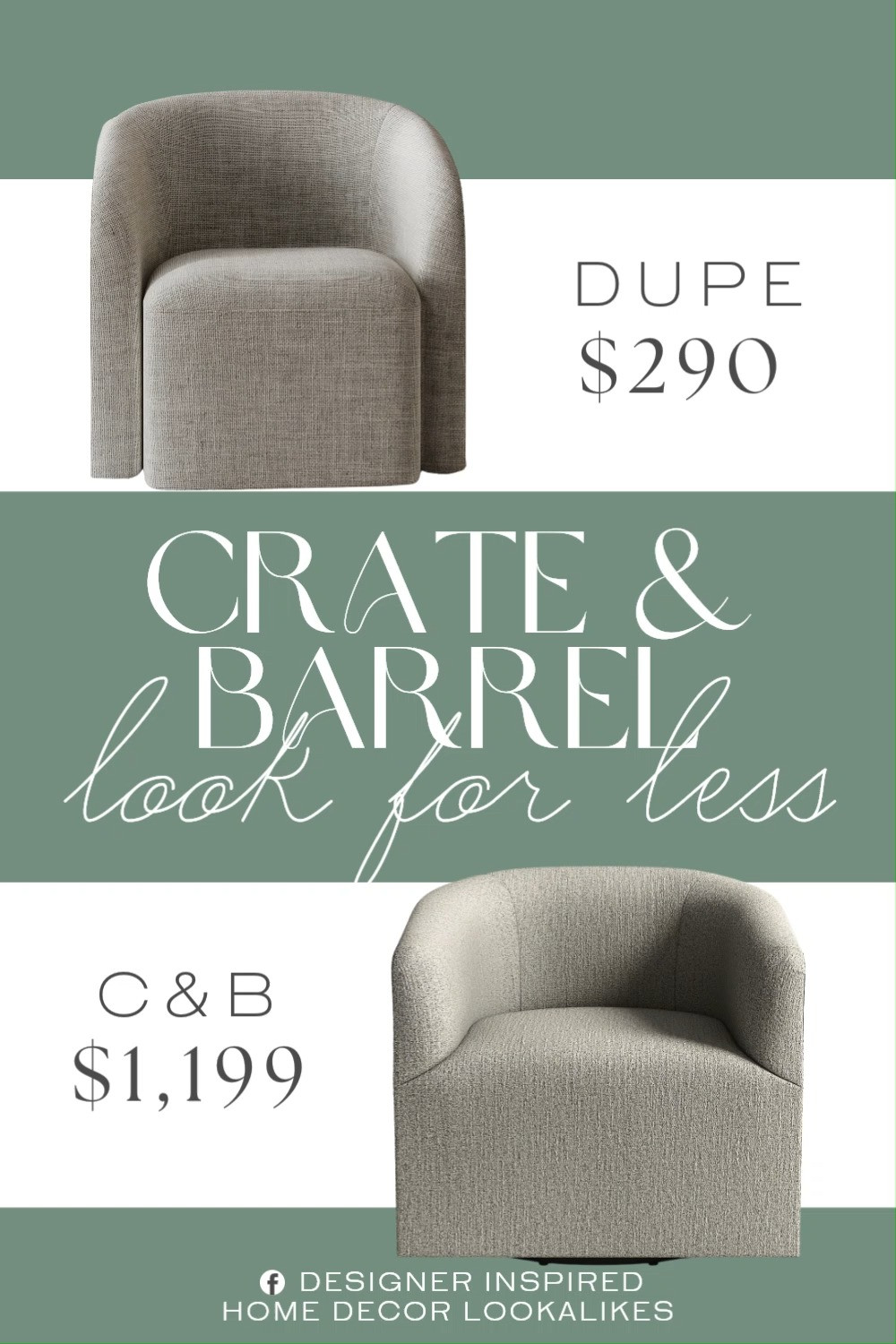 Inspired by Crate & Barrel Swivel Accent Chair. Swivel Accent Chair. Upholstered Lounge Chair. Plush Accent Chair. Mid-Century Modern Chair. Living Room Seating. Contemporary Accent Chair. Comfy Living Room Chair. 

Home more affordable option find copy cat similar look for less budget friendly affordable cheap cheaper beautiful pretty. Clearance sale coupon code discount code promo code luxury lookalike look a like Inspo inspiration inspired by idea ideas Love like these? I share multiple every day in my FB group.
#crateandbarrelinspired #accentchair #swivelchair #loungechair #sidechair #livingroomchair #plushchair #furniturefinds #barrelchair 

 #LTKHome