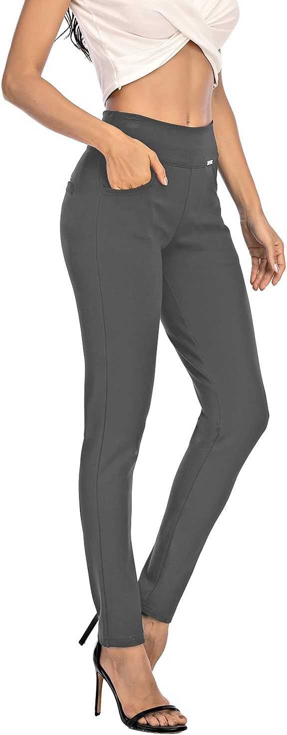 neezeelee Dress Pants for Women Comfort Stretch Slim Fit Leg Skinny High Waist Pull on Pants with... | Amazon (US)
