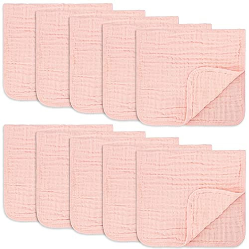 Muslin Burp Cloths Large 100% Cotton Hand Washcloths 6 Layers Extra Absorbent and Soft by Comfy C... | Amazon (US)