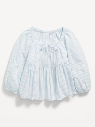 Long-Sleeve Striped Swing Top for Girls | Old Navy (US)