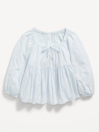 Long-Sleeve Striped Swing Top for Girls | Old Navy (US)