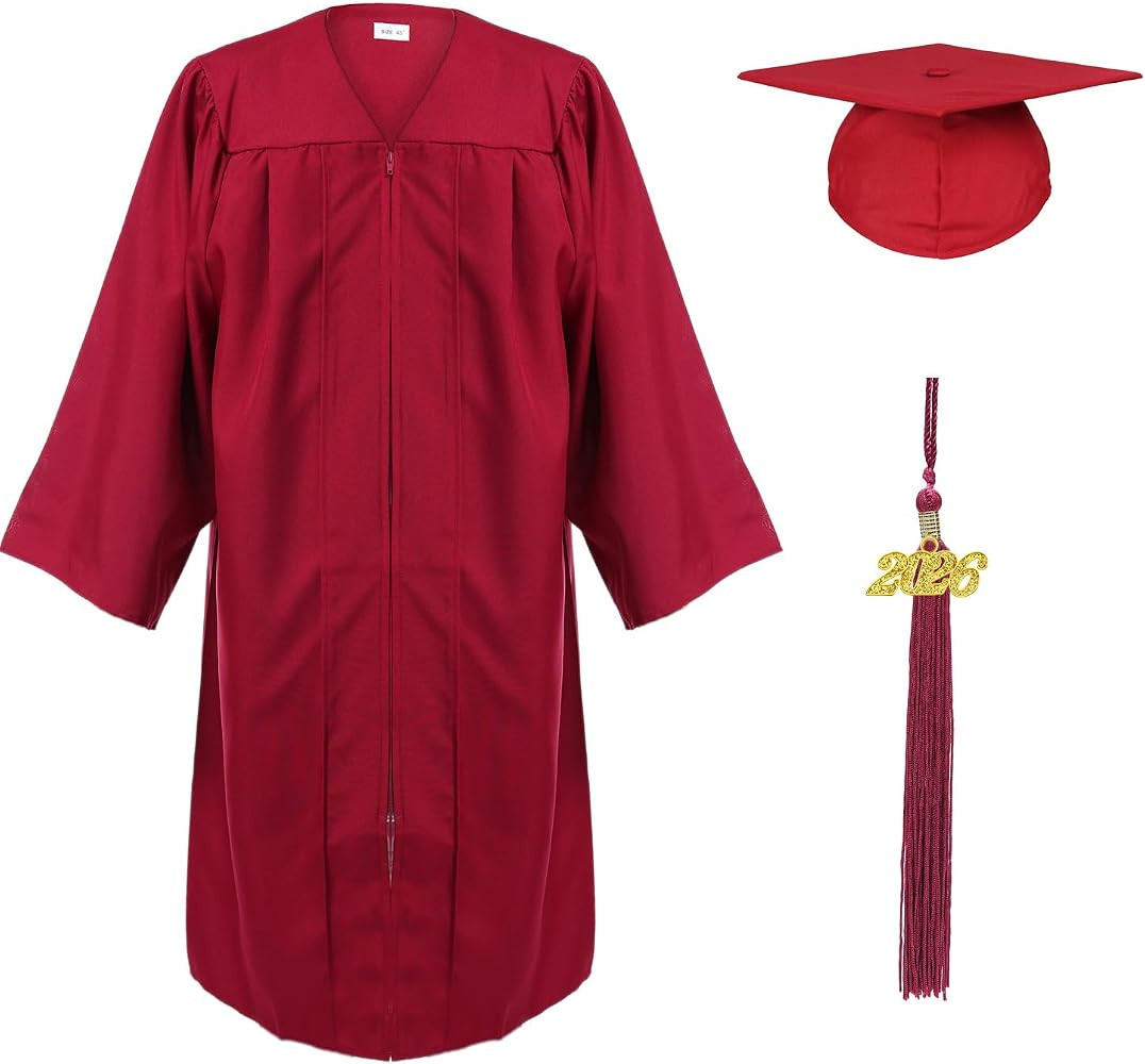 Unisex Adult Matte Graduation Cap and Gown Tassel Set | Amazon (US)