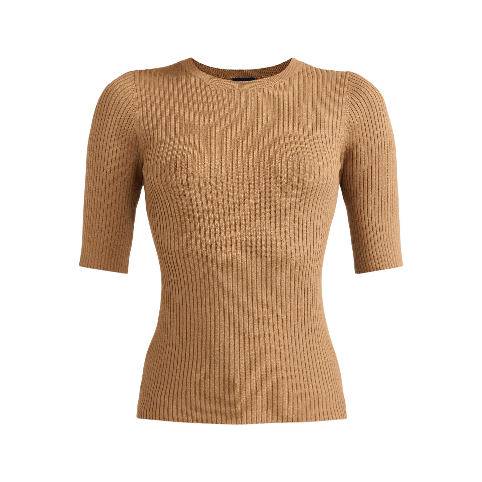 Scoop Women's Rib Knit Sweater with Elbow Length Sleeves, Lightweight, Sizes XS-XXL | Walmart (US)