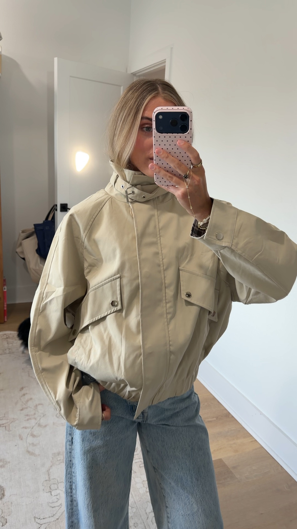 Amazon size small Chevara Women’s Oversized High Collar Bomber Jacket Plaid Cuff Zip Up Coat

#LTKootd #LTKSaleAlert #LTKSeasonal
