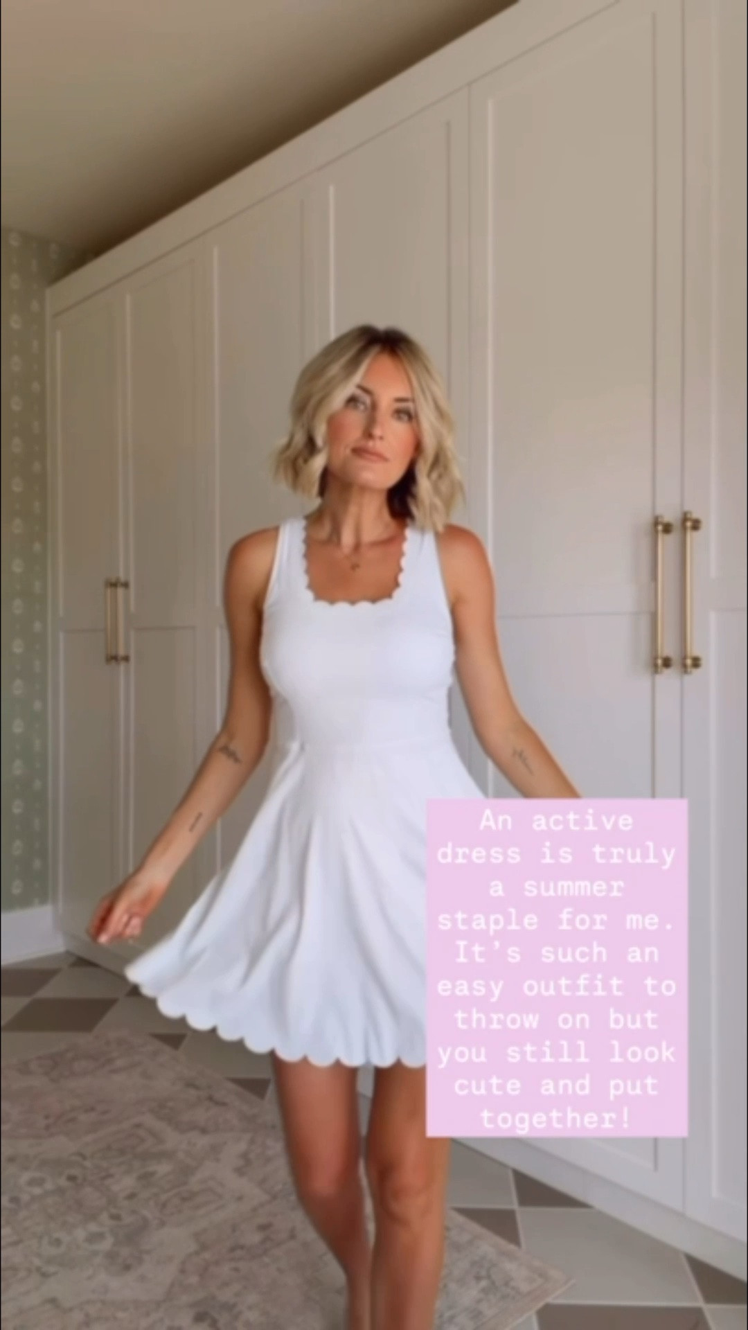 An active dress is an easy everyday summer look! Love the scallops on this one! Wearing S.

Loverly Grey, Amazon find, Amazon fashion, white active dress, white athletic dress, activewear, athleisure

#LTKSeasonal #LTKActive #LTKootd