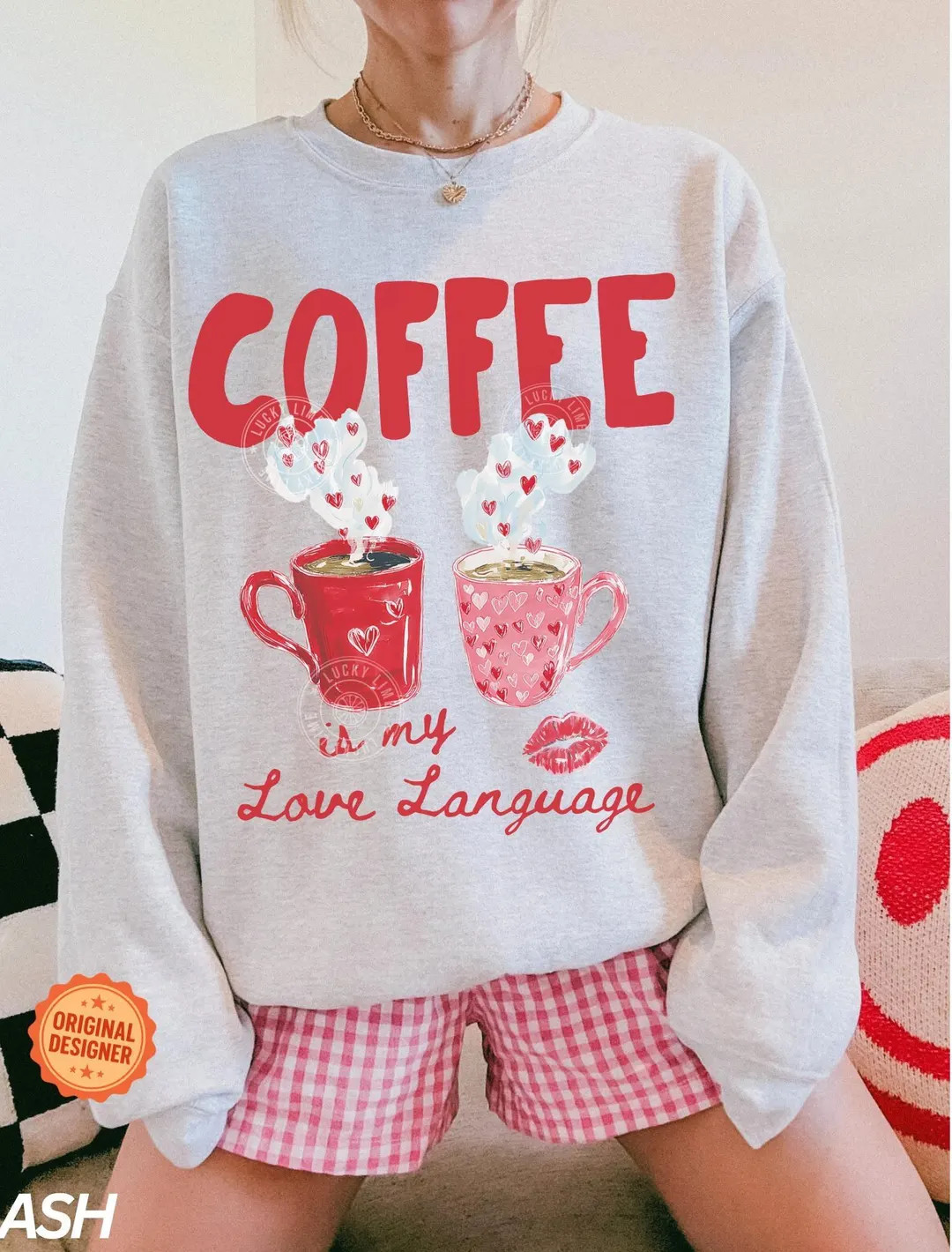 Coffee is My Love Language Sweatshirt, Valentines Day Sweatshirt, Funny Valentine Shirt, Valentin... | Etsy (US)