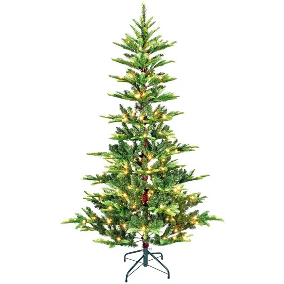 Bringstar 7Ft Christmas Tree, Prelit Premium Artificial Tree, 960 Realistic PE&PVC Mixed Tips , 4... | Walmart (US)