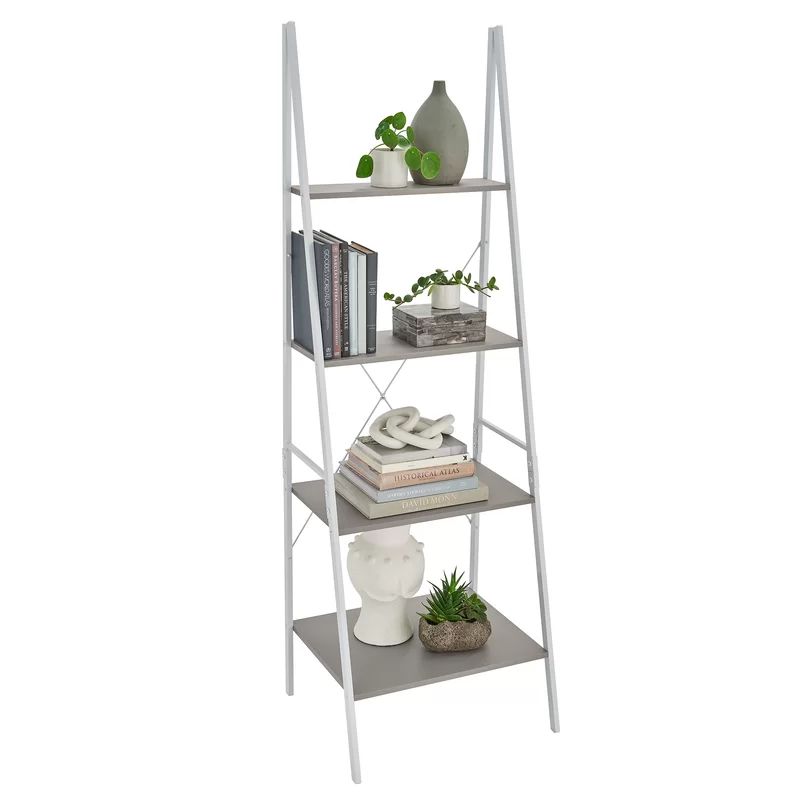 Almanzar 70.87" H x 23.62" W Metal Ladder Bookcase | Wayfair North America