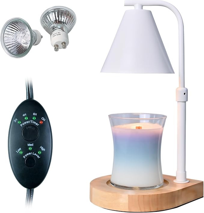 SOKCVSEA Candle Warmer Lamp - Candle Warmer with Timer Height Adjustable for Compatible with All ... | Amazon (US)