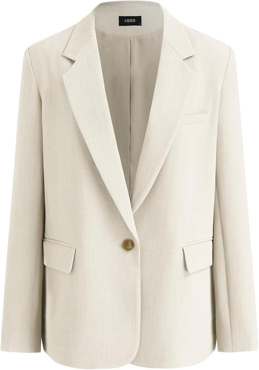 CIDER Blazers for Women Oversized Blazer Notched Collar Long Sleeve Jacket Office Work Wear Styli... | Amazon (US)