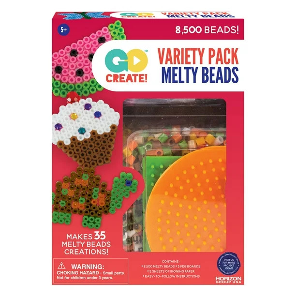 Go Create Melty Beads Variety Pack, Colorful Bead Art, Arts & Crafts - Walmart.com | Walmart (US)