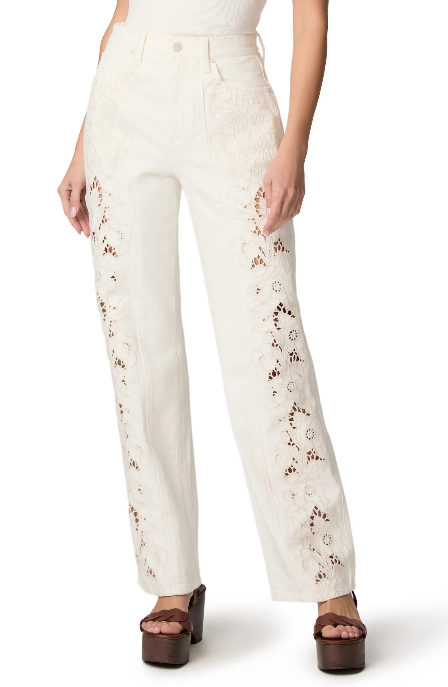 Sawyer Embroidered Straight Leg Jeans | Nordstrom