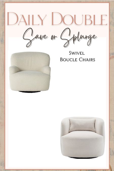 Save or Splurge?? Boucle Chair 

#LTKsalealert #LTKstyletip #LTKhome