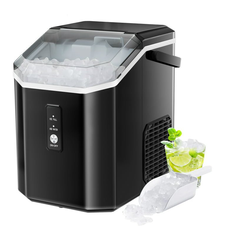 Auseo Nugget Ice Maker Countertop with Soft Chewable Pellet Ice, Portable Ice Machine with Handle... | Walmart (US)