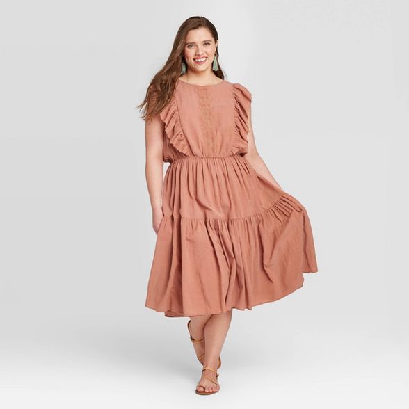 Women's Sleeveless Embroidered Ruffle Dress - Universal Thread™ | Target
