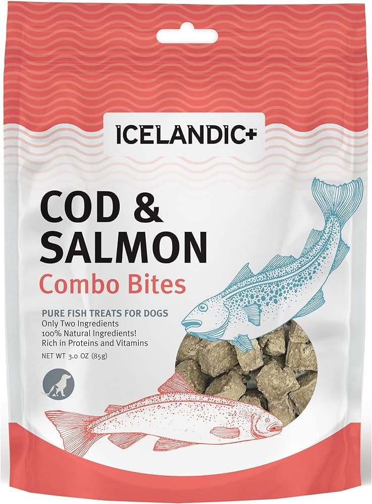 Icelandic+ Plus Cod & Salmon Combo Bites Dog Treat 3.0-oz Bag | Amazon (US)
