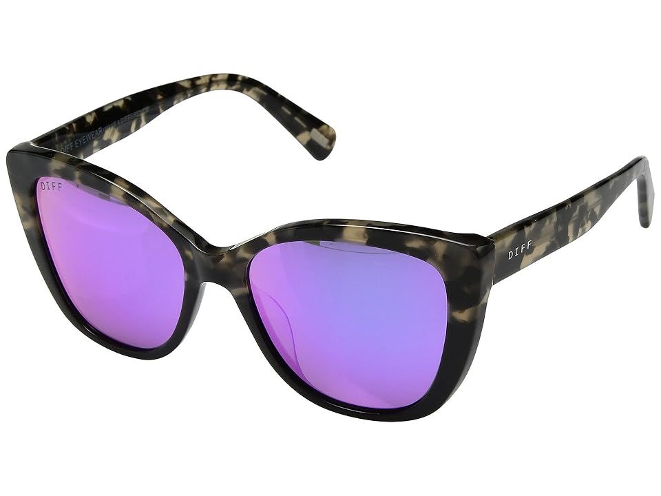 DIFF Eyewear Ruby (Grey Fade/Purple) Fashion Sunglasses | Zappos