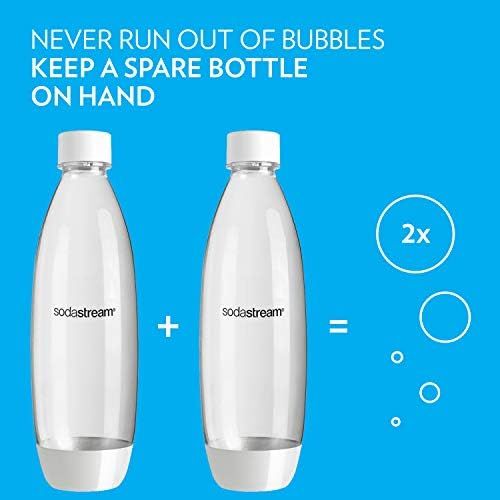 SodaStream White 1L Slim Carbonating Bottles Twin Pack, Pack of 2 | Amazon (US)