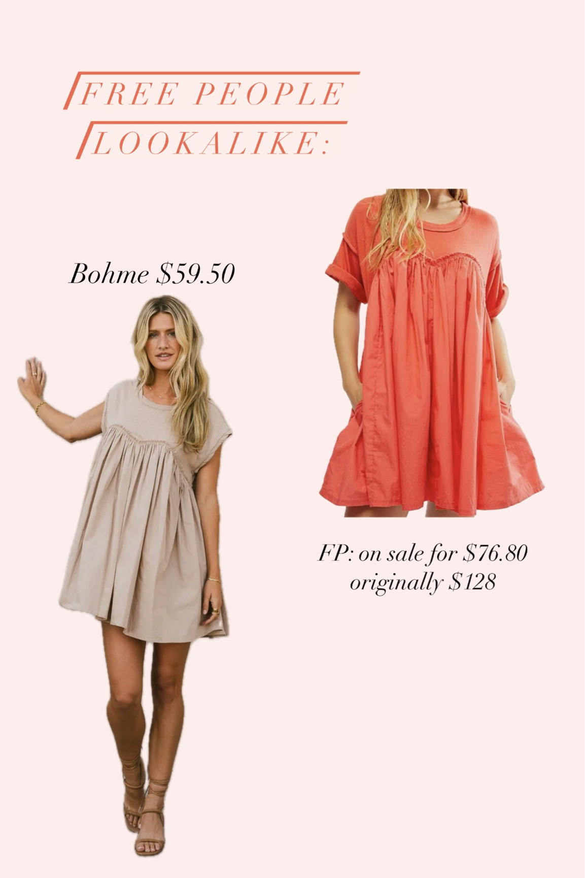 Catalina mini dress free people vibes, linking the original and some lookalikes. 

#LTKFindsUnder100 #LTKOver40 #LTKFindsUnder50