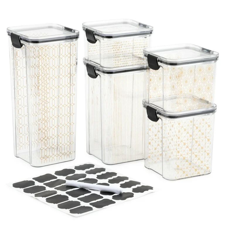 Thyme & Table Snap-Lock Food Storage Containers, Set of 5, 10 Pieces, Gold - Walmart.com | Walmart (US)