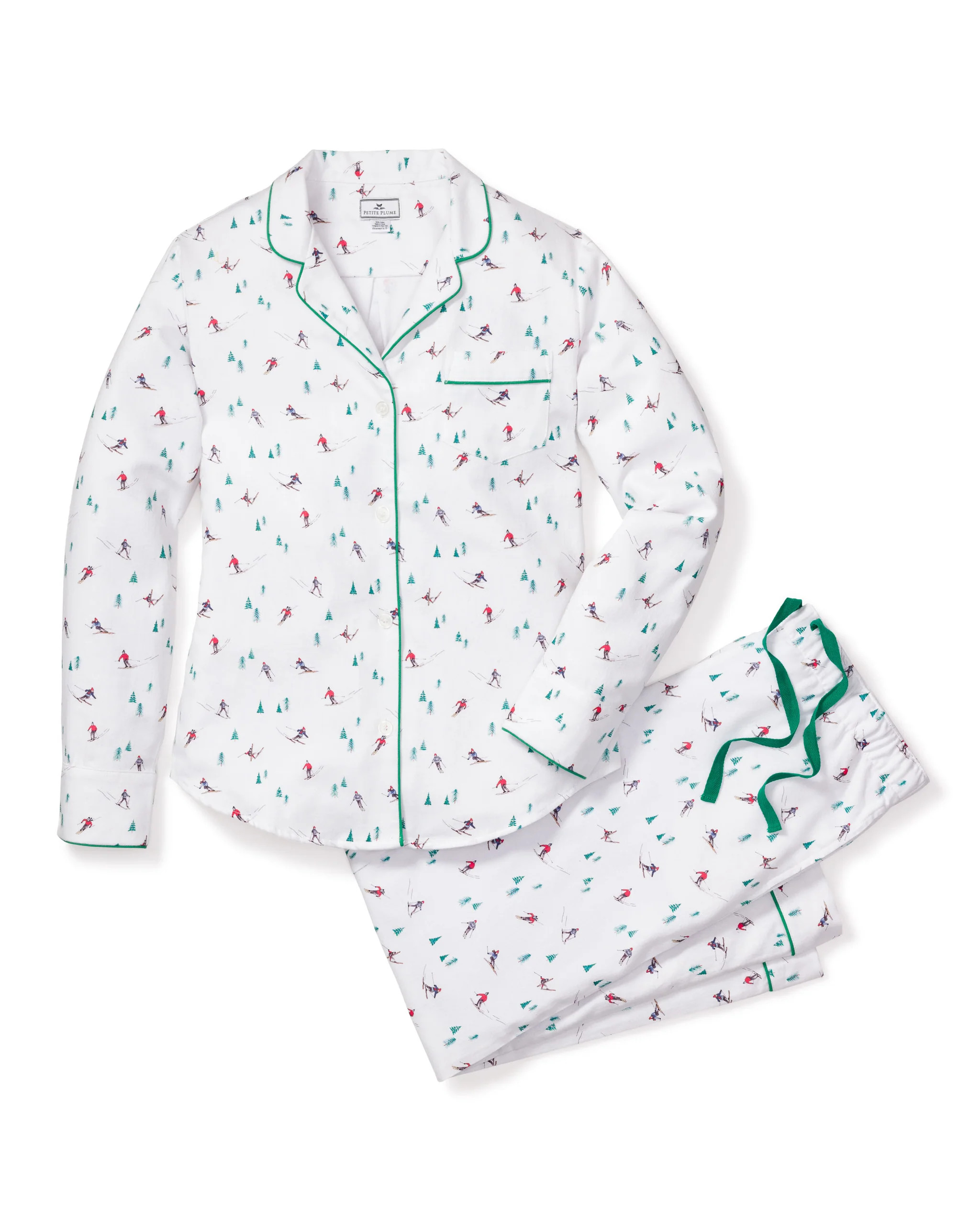 Women's Flannel Pajama Set in Après Ski | Petite Plume
