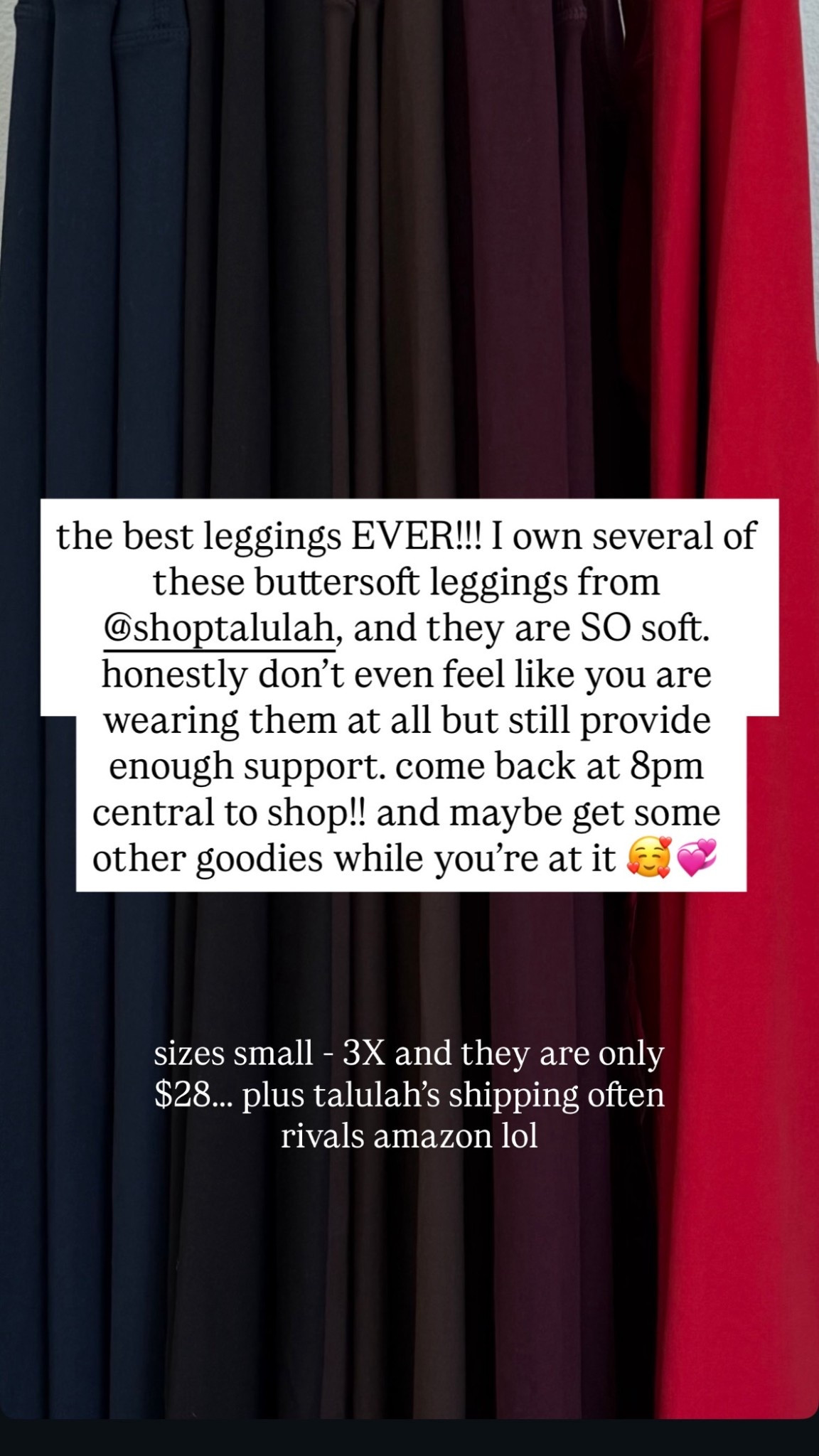 Buttersoft leggings from Talulah — small to 3x, only $28! Truly the best leggings. Five colors tonight!

#LTKActive