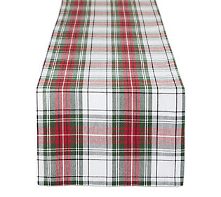 Design Imports Christmas Plaid Table Runner 14x 108 | QVC