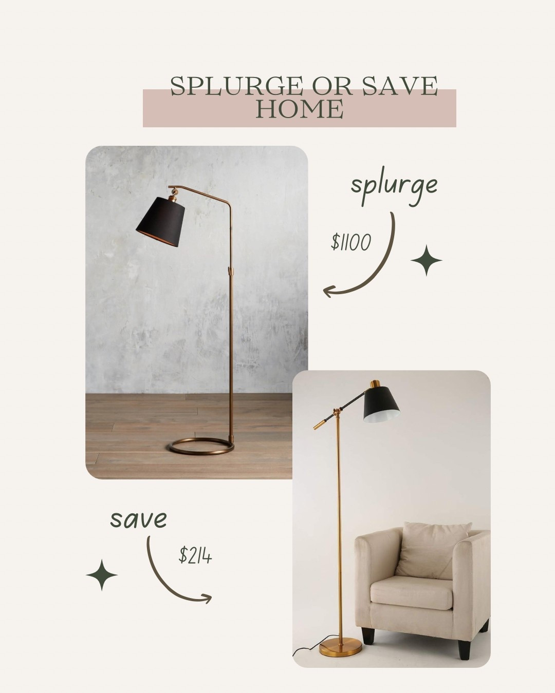 Love these black and brass floor lamps. Which do you like best? 

#LTKHome