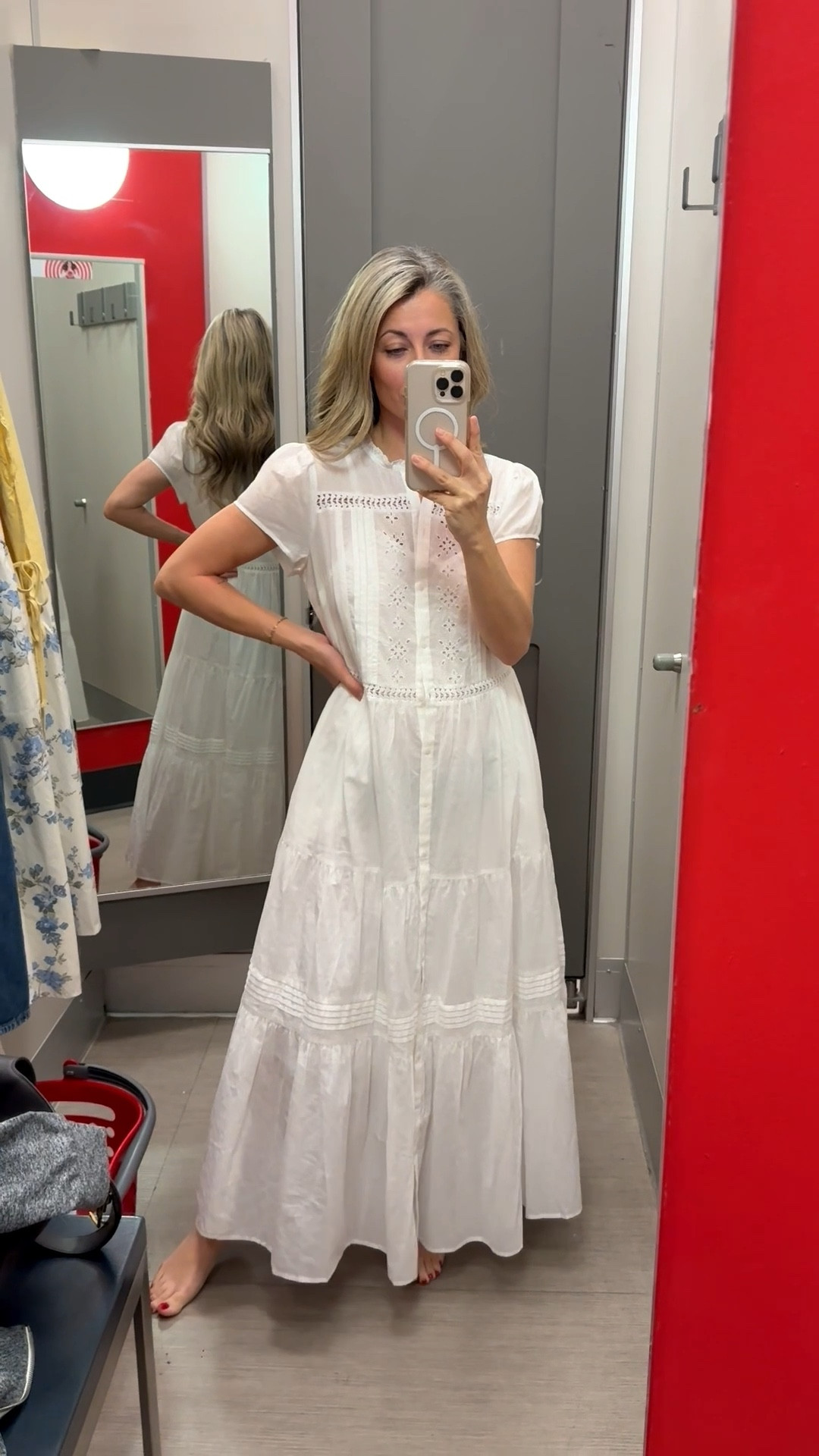 Oh my gosh this white eyelet A New Day maxi dress from Target is an absolute show stopper and one you will keep in your closet for a long time! It is perfect for Easter!!!!! Wearing a small but should’ve sized down to an XS! 

#LTKootd #LTKOver40 #LTKPetite