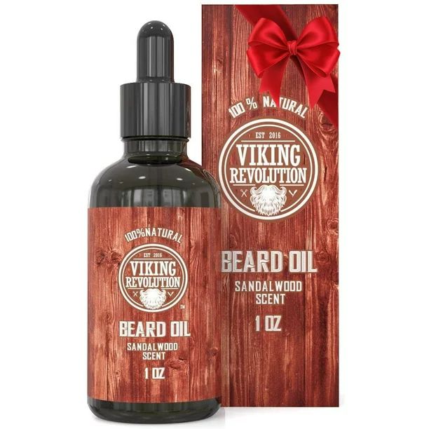 Viking Revolution. Beard Oil Conditioner - Natural Sandalwood Scent Beard and Mustache Care - Wal... | Walmart (US)