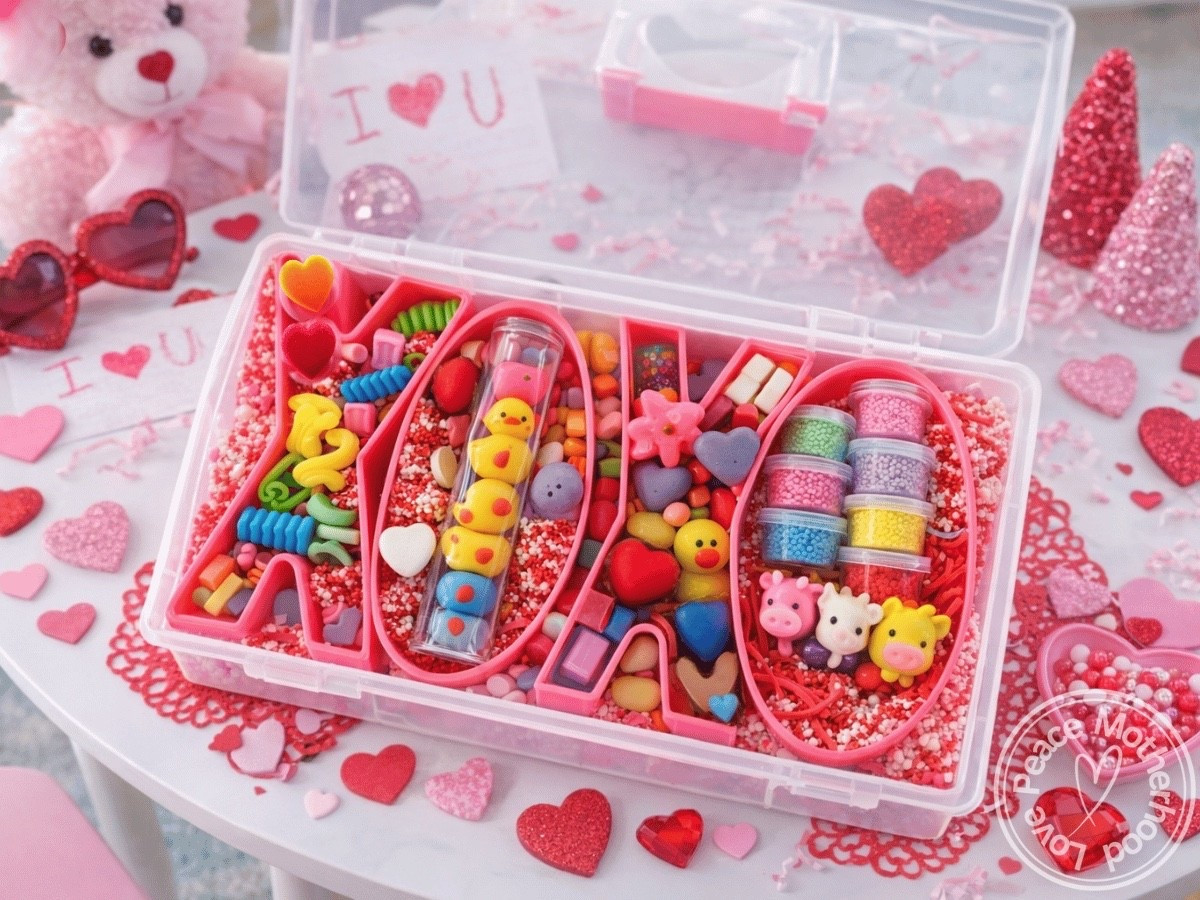 Valentine’s Day sensory activity in its own container. Makes a great Valentine’s Day gift for kids. 

#LTKKids #LTKSeasonal