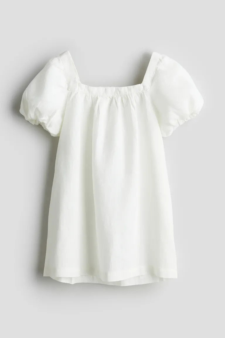 Balloon-sleeved Linen Dress | H&M (US + CA)