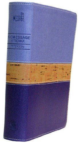 The Message//Remix, The Bible in Contemporary Language: Leather-Look Purple / Cork Edition | Amazon (US)
