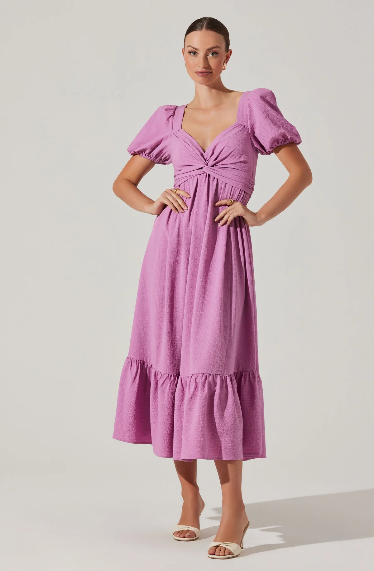 Twist Bust Tie Back Midi Dress | ASTR The Label (US)