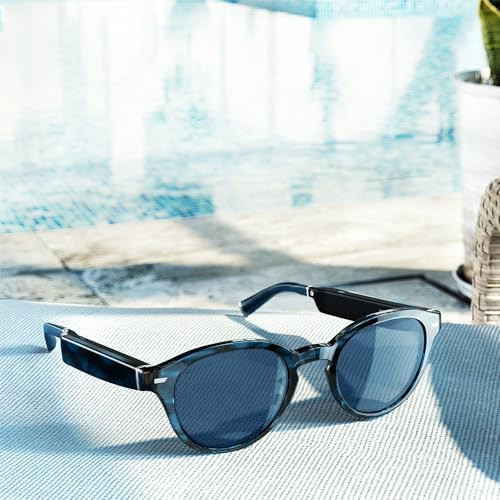 Echo Frames (3rd Gen) | Smart audio glasses with Alexa | Round frames in Blue Tortoise with polar... | Amazon (US)