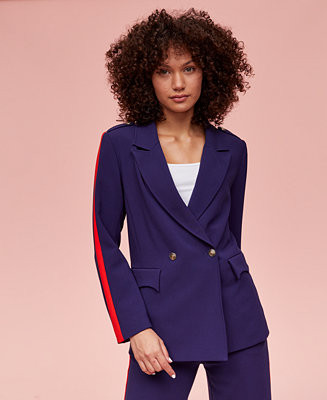 Women's Minnie Majorette Double-Breasted Boyfriend Blazer, Created for Macy's | Macy's